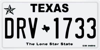 TX license plate DRV1733