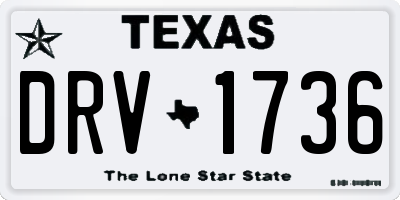 TX license plate DRV1736
