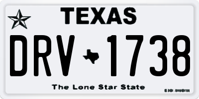TX license plate DRV1738