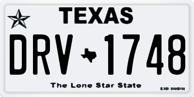 TX license plate DRV1748