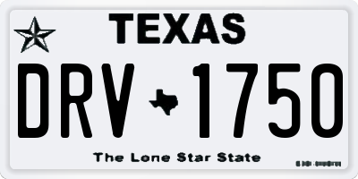 TX license plate DRV1750