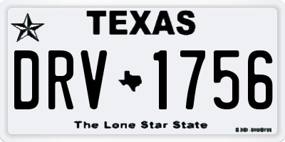 TX license plate DRV1756