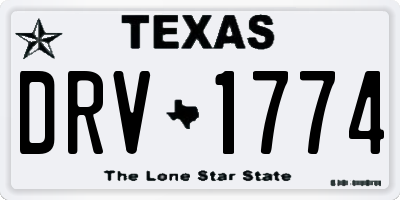 TX license plate DRV1774