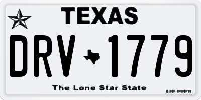 TX license plate DRV1779