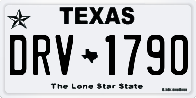 TX license plate DRV1790