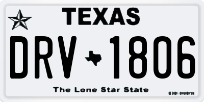 TX license plate DRV1806