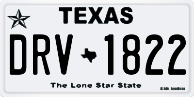 TX license plate DRV1822