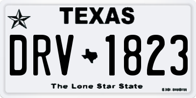 TX license plate DRV1823