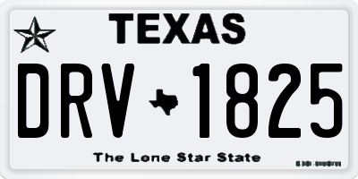 TX license plate DRV1825
