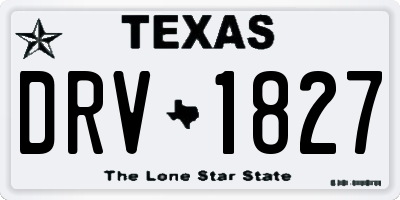 TX license plate DRV1827