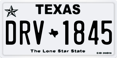 TX license plate DRV1845