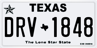 TX license plate DRV1848