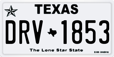 TX license plate DRV1853