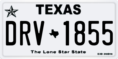 TX license plate DRV1855