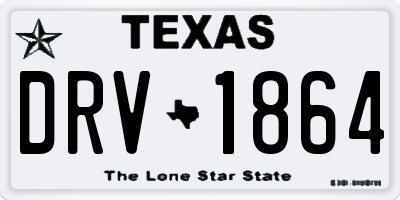 TX license plate DRV1864