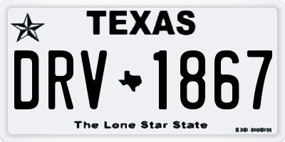 TX license plate DRV1867