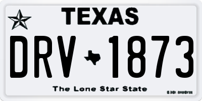 TX license plate DRV1873