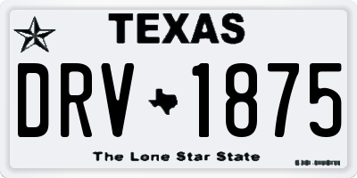TX license plate DRV1875