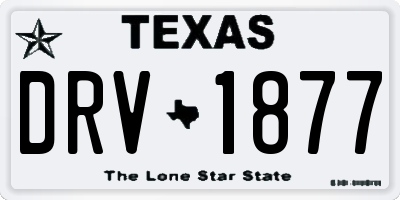 TX license plate DRV1877