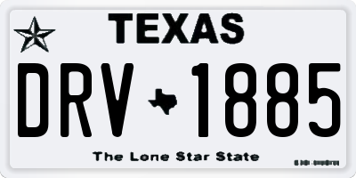 TX license plate DRV1885