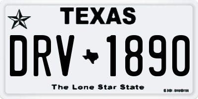 TX license plate DRV1890