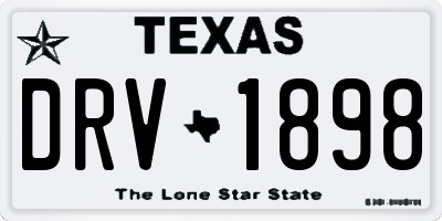 TX license plate DRV1898