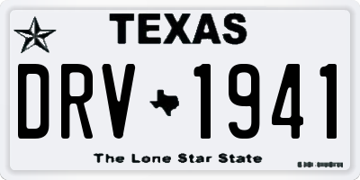 TX license plate DRV1941