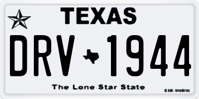 TX license plate DRV1944
