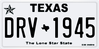 TX license plate DRV1945
