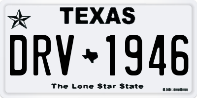 TX license plate DRV1946
