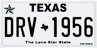 TX license plate DRV1956
