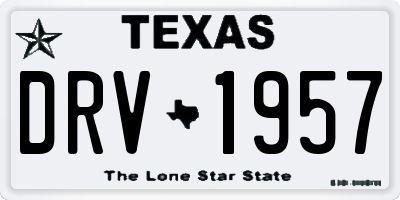 TX license plate DRV1957