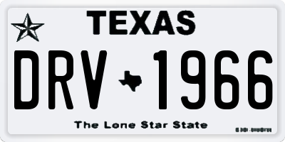 TX license plate DRV1966