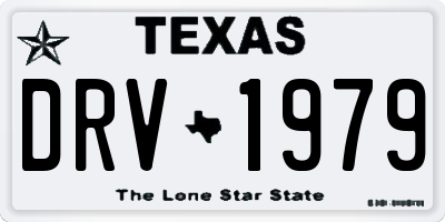 TX license plate DRV1979