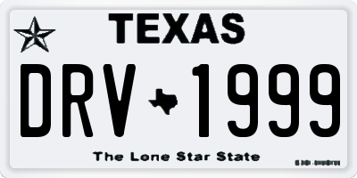 TX license plate DRV1999