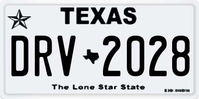 TX license plate DRV2028