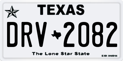 TX license plate DRV2082