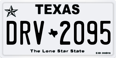 TX license plate DRV2095