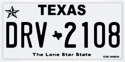 TX license plate DRV2108