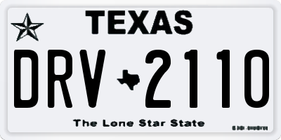 TX license plate DRV2110