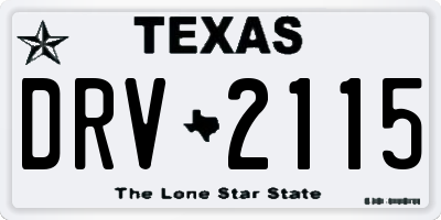 TX license plate DRV2115