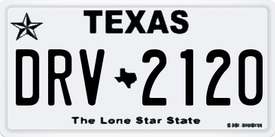TX license plate DRV2120