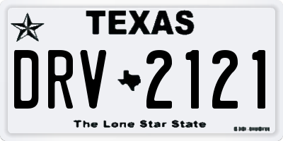 TX license plate DRV2121