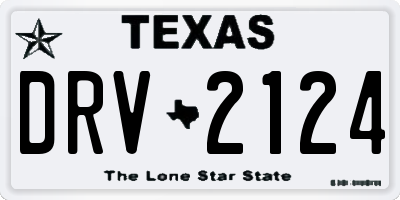 TX license plate DRV2124