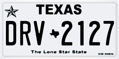 TX license plate DRV2127