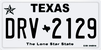TX license plate DRV2129