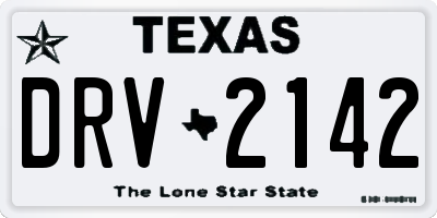 TX license plate DRV2142