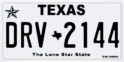 TX license plate DRV2144