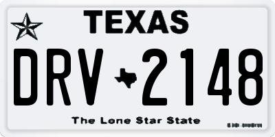 TX license plate DRV2148