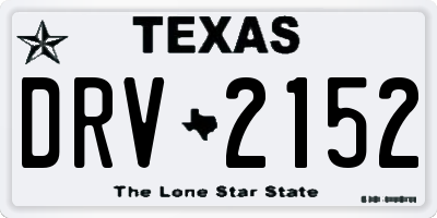TX license plate DRV2152